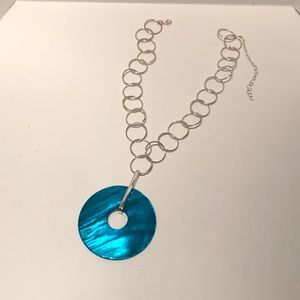 Aqua green statement necklace